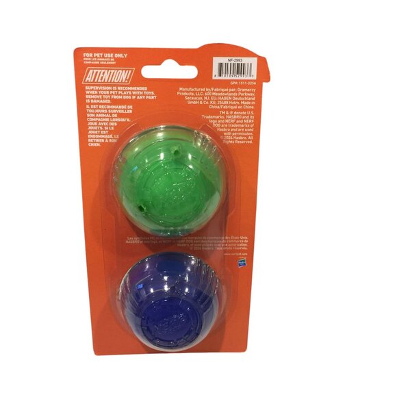 NERF DOG Super Scent Bacon Scented Dental Ball Chews Set of 2 - Picture 2 of 3